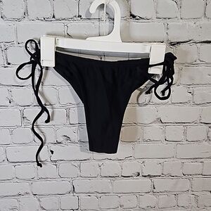 High leg side tie cheeky swim bottoms